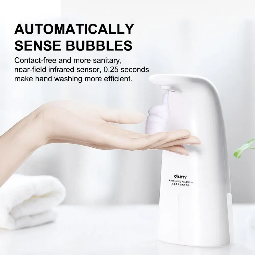 

Shampoo Lotion Container Soap Dispenser Foam 250ML Ouchless Automatic Hand Washer Soap Dispenser Portable Morden Creative ABS