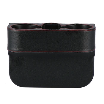

Car Seat Organizer Space Filler Pocket with Leather Cover Portable Universal Multifunctional Car Cup Holder Wedge Space Catcher