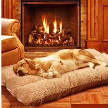 Rozmiar Xxl tapicerowany pies gorące łóżko dla psa można prać w pralce dywanik do salonu mata dla zwierząt domowych Hot buda dla psa ciepłe artykuły dla zwierząt tanie i dobre opinie CN (pochodzenie) Pranie ręczne Otwierane Stałe kennel Łóżka i sofy 100 bawełna 1850g
