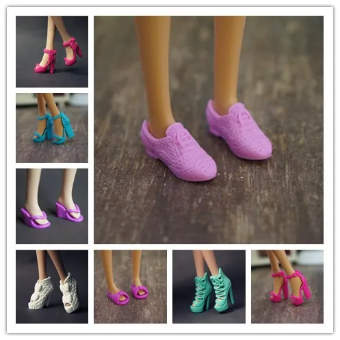 Trendy Purple Shoes Original Barbie Doll Shoes 