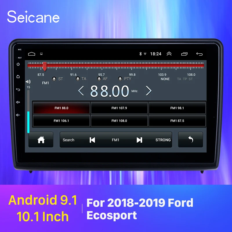 Автомагнитола Seicane 10 1 дюйма GPS Android 9 для Ford Ecosport 2018-2019 с HD сенсорным экраном Bluetooth
