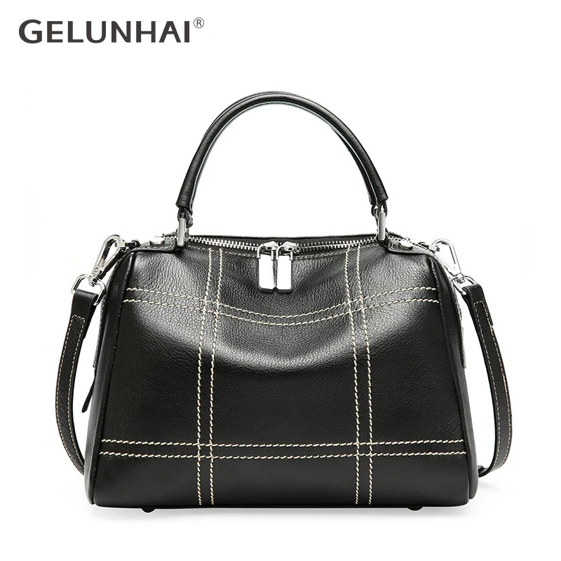 

Fashion Elegant Handbag Women Shoulder Bag High Quality Top-Handle Bags Designer Genuine Leather Ladies Hand Bags Boston bags