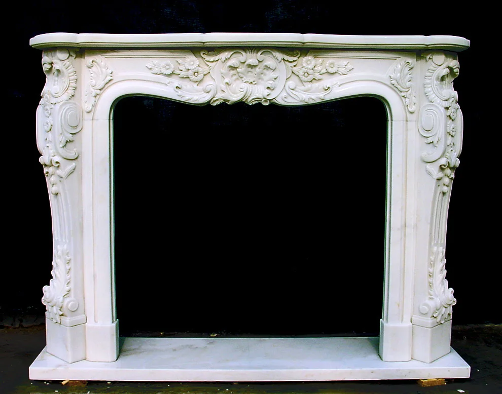 Изготовленный На Заказ резной натуральный камень каминная доска мраморная рамка Европейский стиль Декор для гостиной подгоняемый шимнейшт - Цвет: White