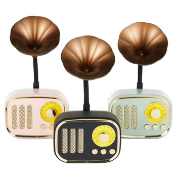 

A67 Creative Retro Gramophone Mini Wireless Bluetooth Speaker Desktop Computer Speaker 32GB bluetooth mini speaker FM