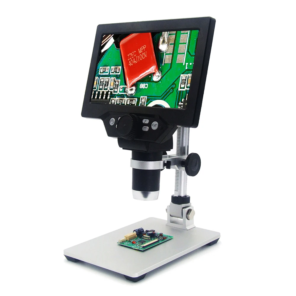 #*Cheap 1 1200X Digital Microscope Electronic Video Microscopes 12MP 7 rdquo; HD LCD Pcb BGA SMT Soldering Phone Repair Magnifier Alloy Stand