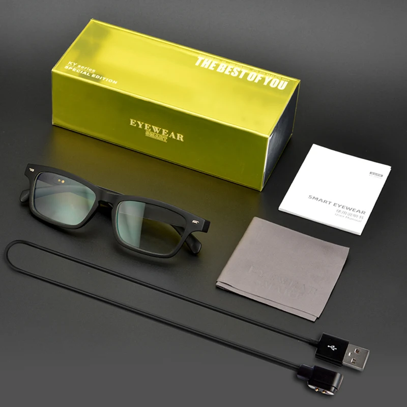 Non bone conduction Bluetooth audio smart glasses driving Sunglasses suitable for iOS Android system support dropshipping 
