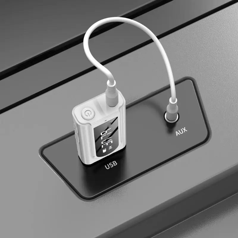 USB FM Bluetooth 5 0 Transmitter Receiver with Display 3 5mm Adapter TF Mp3 Player Card Reader For PC TV Car Speaker Headphone