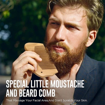 

7 Pcs Beard Kit Styling Tool Aprons Bib Balm Beard Oil Comb Moisturizing Wax Style Scissors Beard Care Set for Men High Quality