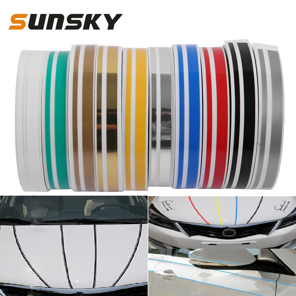 Car Body Sticker Vinyl 12mm×9.8m Car Self Adhesive Decorative Car Body