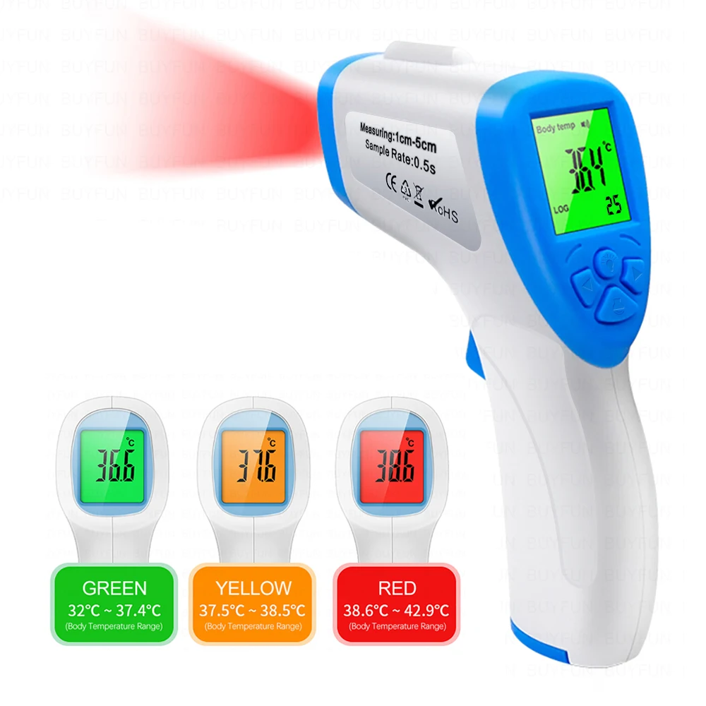 

Non-contact LCD Digital Thermometer Infrared Forehead Body Thermometer Human Temperature Fever Health Test Measurement Device