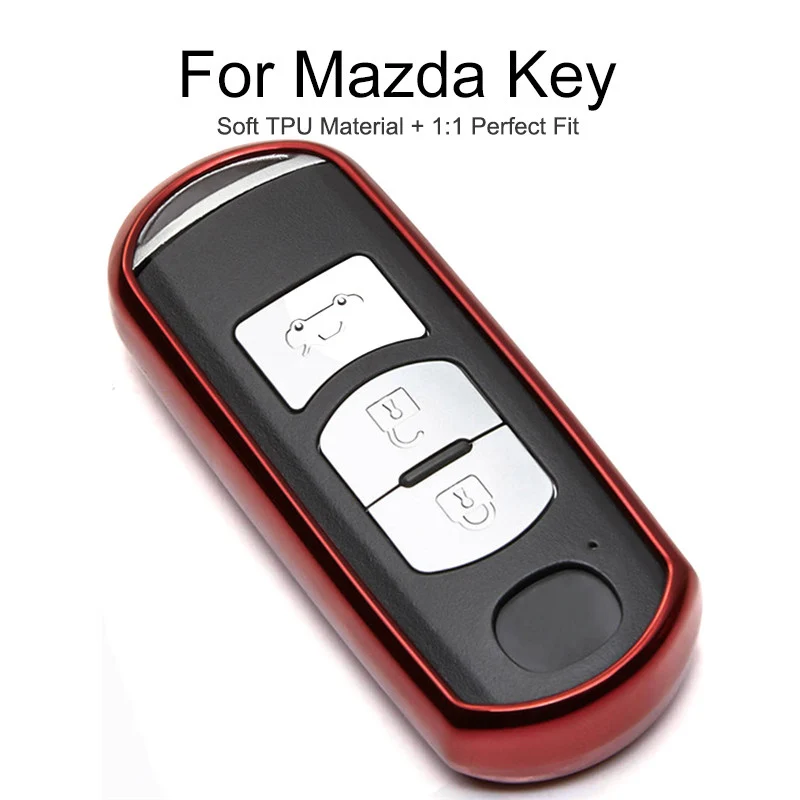 

6 Colors TPU Car Key Cover Case For Mazda CX-5 CX5 CX 7 CX-7 CX9 6 3 Axela 2014 2015 MX5 MPV Atenza Key Chain Ring Shell Styling
