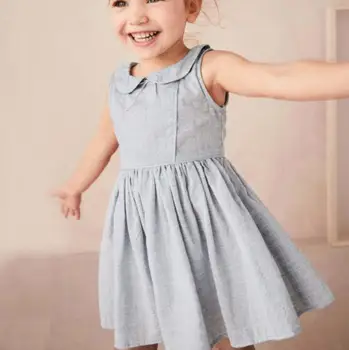 

6pcs/lot Baby girls dress kids children clothing sleeveless solid girl dresses 2-7T sylvia 596631914524