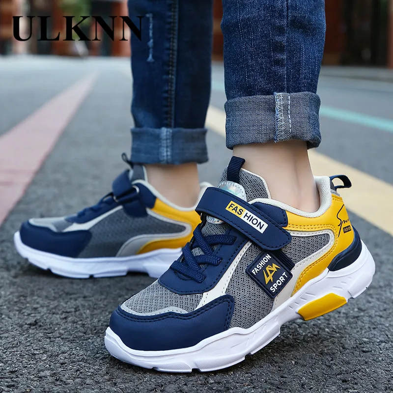 ULKNN KIDS Casual Shoes Lightweight Running Young STUDENT'S Punched Sheet Surface Sports BOY'S Shoe