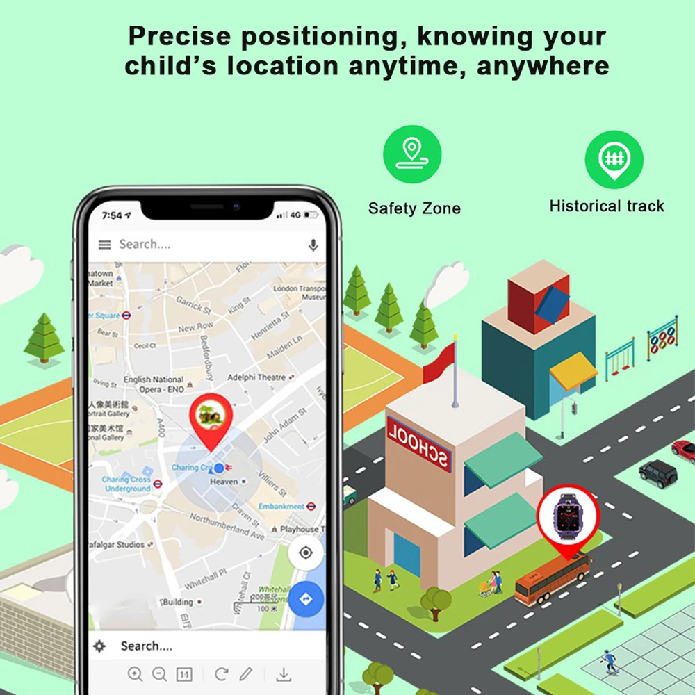 Chamada de Telefone Chat de Voz Presente das Crianças para Ios Crianças Relógio Inteligente Relógios Meninos Meninas Sos Câmera Dupla Lemfo Q19 Android - Image 2