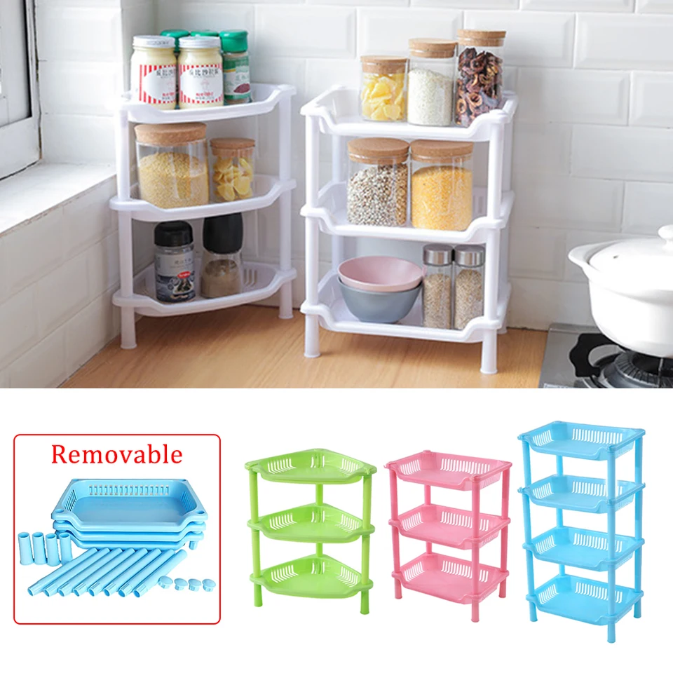 Plastic Shelf Storage Shelving Unit, 3 Tier Storage Organizer Rack Bathroom,  Stackable Kitchen Organizer Tower Shelves - China Plastic Holder and  Plastic Storage Organizer price