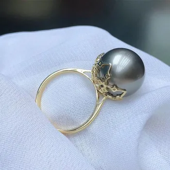 

Classic Rings Resizable Design Rings Base 925 Silver Pearl Rings Settings Women DIY Pearl Rings Accessory No Pearl