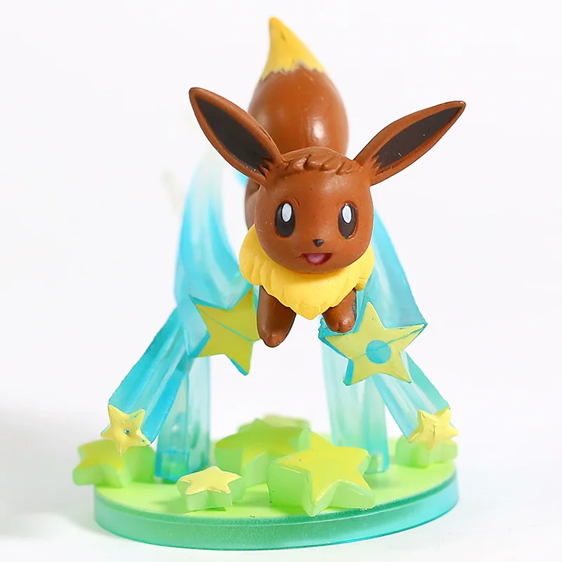 Аниме Монстры из мультфильма Flareon Jolteon Umbreon eeevee Vulpix Rowlet Jigglypuff Cubone Litten Espeon Absol Фигурки игрушки 6 шт./компл