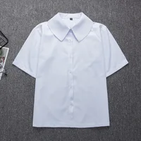 Japanese School Uniform For Girls Short Sleeve White Shirt School  Jk Dress Sailor Suit Tops Business Work Uniforms For Women 1