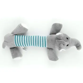 

New Cute Dog Toys Pet Puppy Chew Squeaker Squeaky Plush Sound Duck Pig & Elephant Toys 3 Animal Shape Design Toys Products