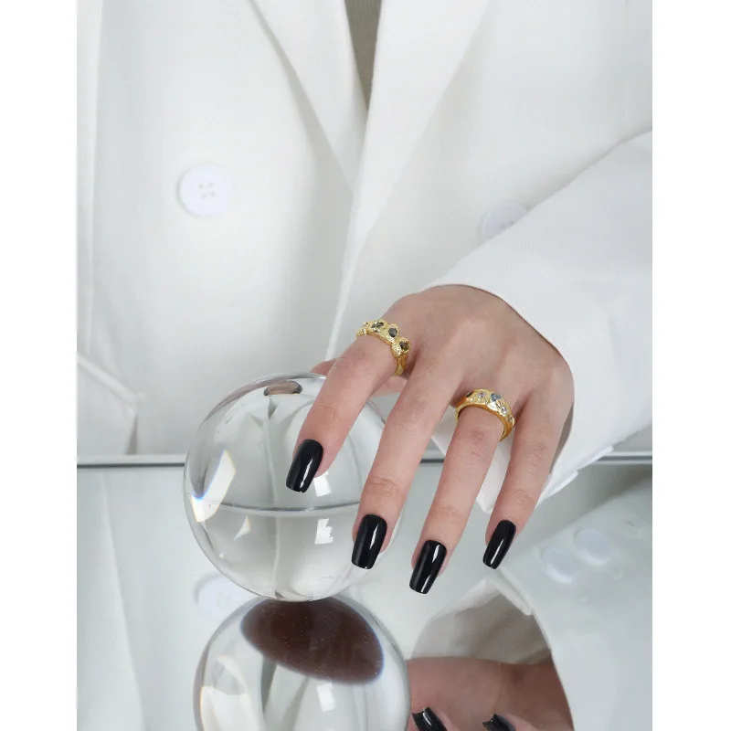 SHANICE S925 sterling silver open ring Irregular surface micro-paved zircon Women Jewelry silver rings,silver ring