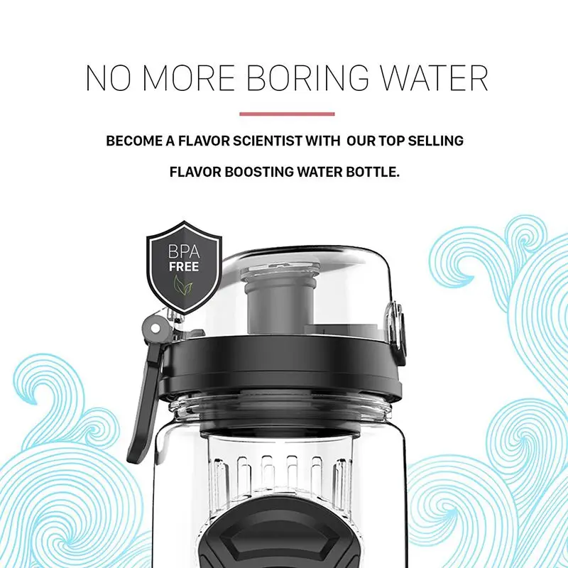 1000 мл/32 унции фрукты Infusing Infuser бутылка для воды пластик Спорт Детокс здоровье