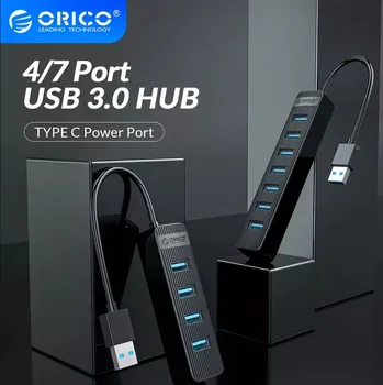 

ORICO USB 3.0 HUB With Type C Power Supply Port 4/7 Port USB3.0 Splitter OTG Adapter For PC Computer Accessories
