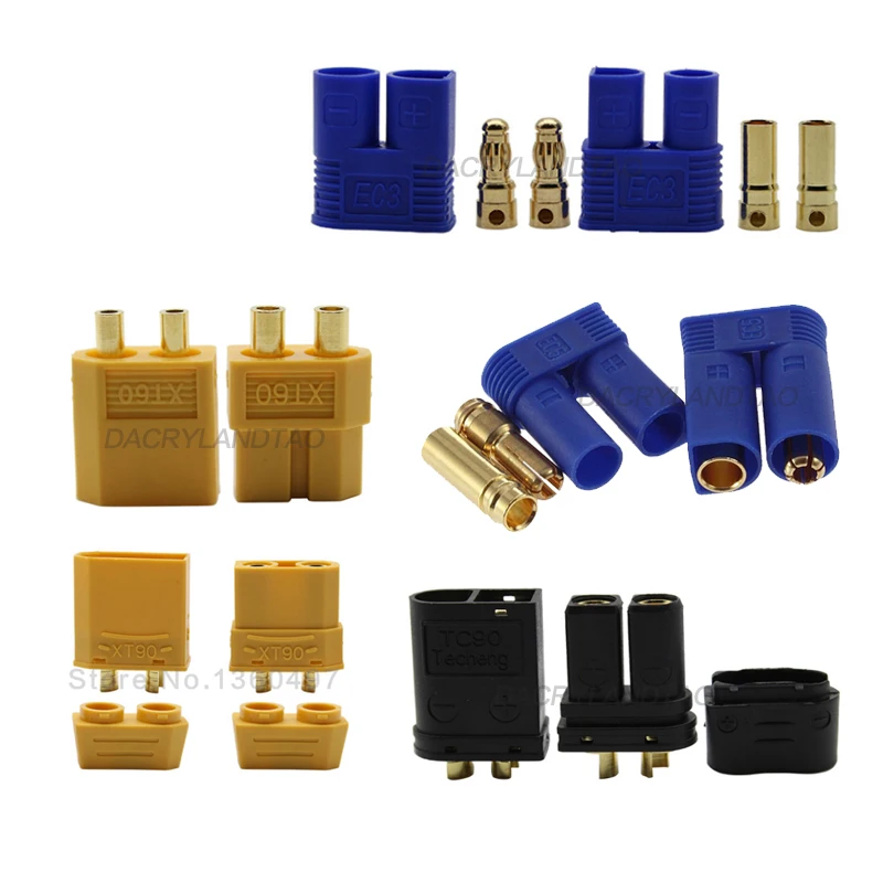 5 пар XT60 XT90 TC90 EC3 EC5 разъем штекер гнездо Банановый с корпусом оболочка пуля