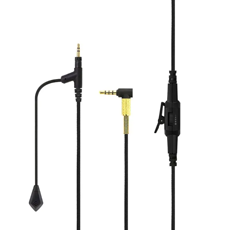 Кабель для наушников с микрофоном для игровой гарнитуры Boom V-MODA M-100 Crossfade - Цвет: Черный