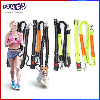 

1Pcs Handsfree Running Dog Leash - Durable Bungee Leash, Reflective Stitching - Shock Absorbing Adjustable Waist Belt