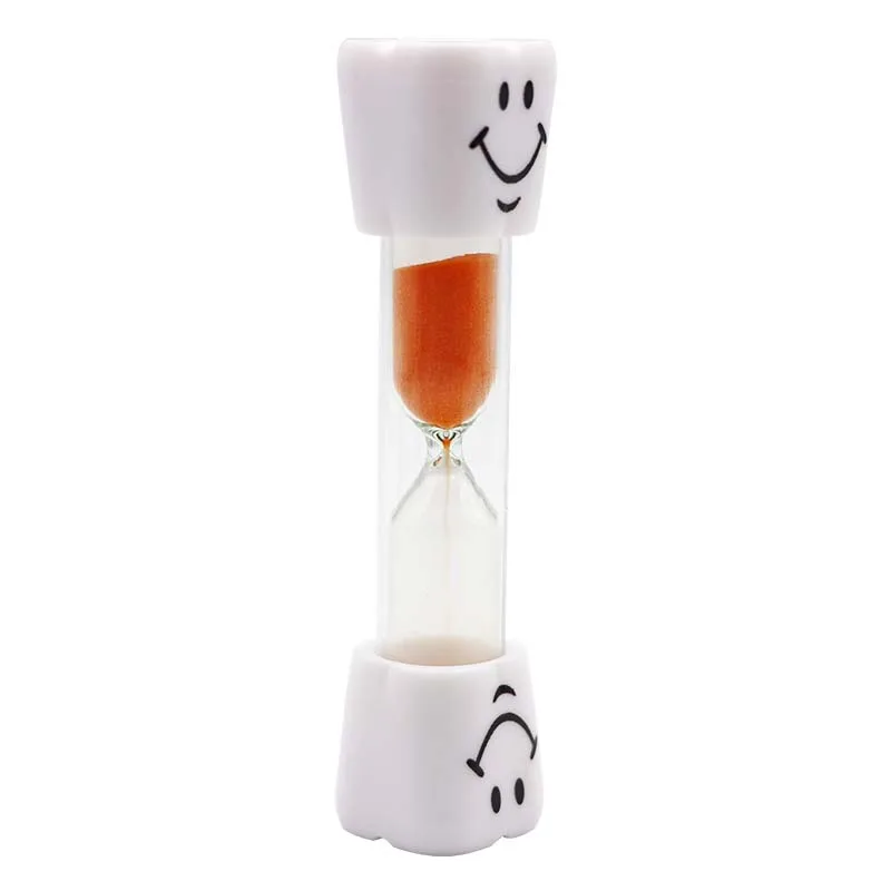 1pc Dental Teeth Shape Sand Hourglass Smiley Sand Clock Kids Tooth Brush Timer 3/Three Minutes Sand Glass Dentist Gifts Tools - Цвет: Orange