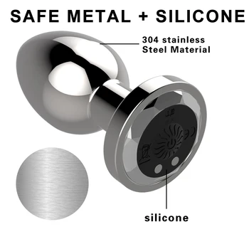 Anal Vibrator Butt Plug Vagina Vibrator Stainless Steel Anal Plug Adult Sex Toys for Man Wireless Remote G-spot Clit Stimulator 4