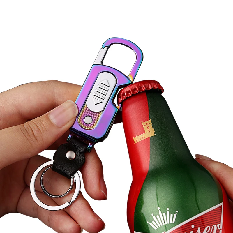 Брелок-зажигалка для ключей Беспламенное ветрозащитное USB Электронная зарядка портативная карманная открывалка для бутылок Классическая Дымчатая сигарета