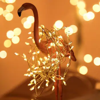 

SOLLED 100 Beads LED light String Copper Wire Firecracker Bird's Nest Xenon Design Hand-woven Photography Decoration Lamp
