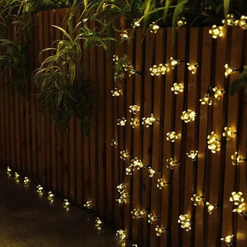 

Led Fairy Lights for Mariage Garden Christmas Tree Decorations 7m 50 Leds Cherry Blossom Solar Led Light Outdoor Garland Decors