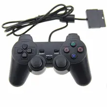 Проводной контроллер для ps2, геймпад для Sony PS2, двойная вибрация, прозрачный контроллер, геймпад для playstation 2