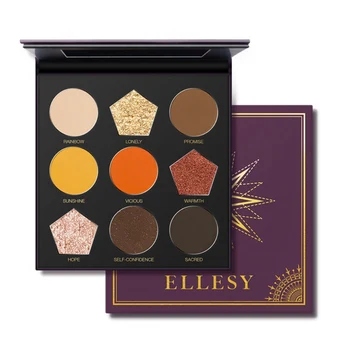 

Pigment 9 Colors Matte Shimmer Eyeshadow Palette Waterproof Smudge-proof Long Lasting Easy To Color Eye Shadow*.w