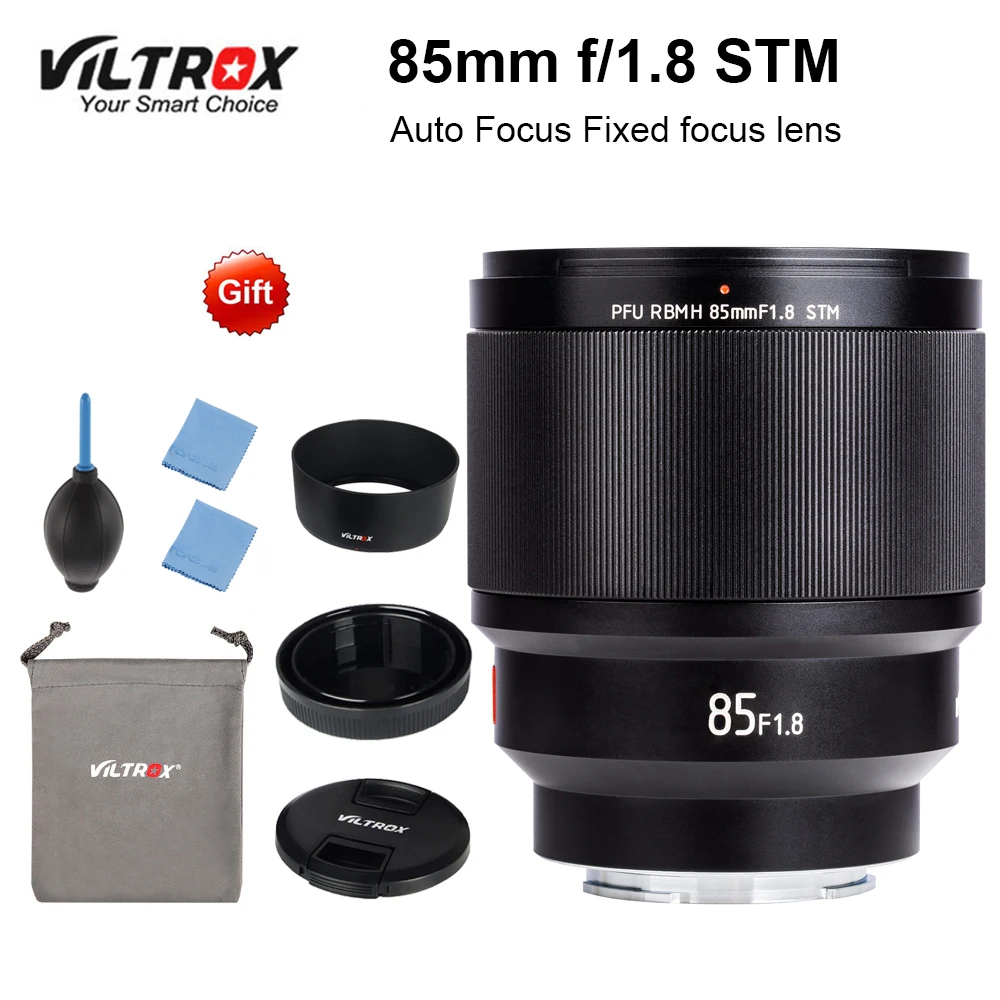 VILTROX 85 мм f1.8 STM Автофокус Объектив с фиксированным фокусом F1.8 полноразмерный