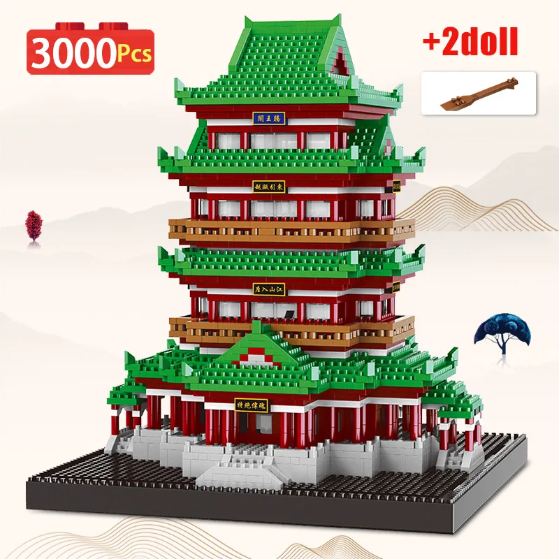 

3000PCS White House Big Ben Mini Bricks Famous Chinese Architecture House of Parliament London Bridge Model Building Blocks Toys