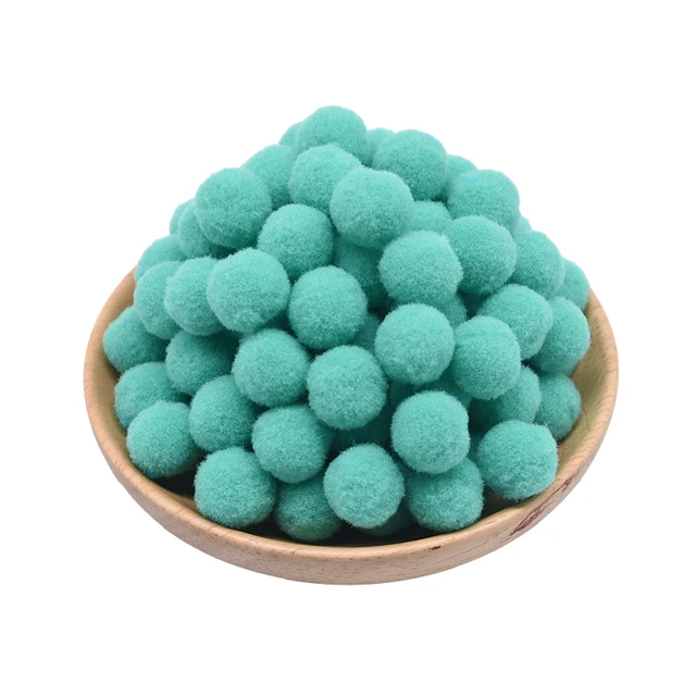 100pcs 15/20/25mm Fluffy Soft Pompom Ball DIY Handmade Kid Toy Doll Garment Sewing Material Color Pom Poms Decor Supplies Crafts B14