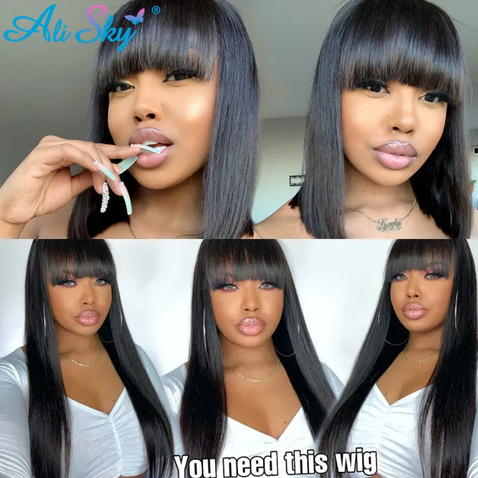 150-Short-Bob-Straight-Human-Hair-Wigs-With-Bangs(1)