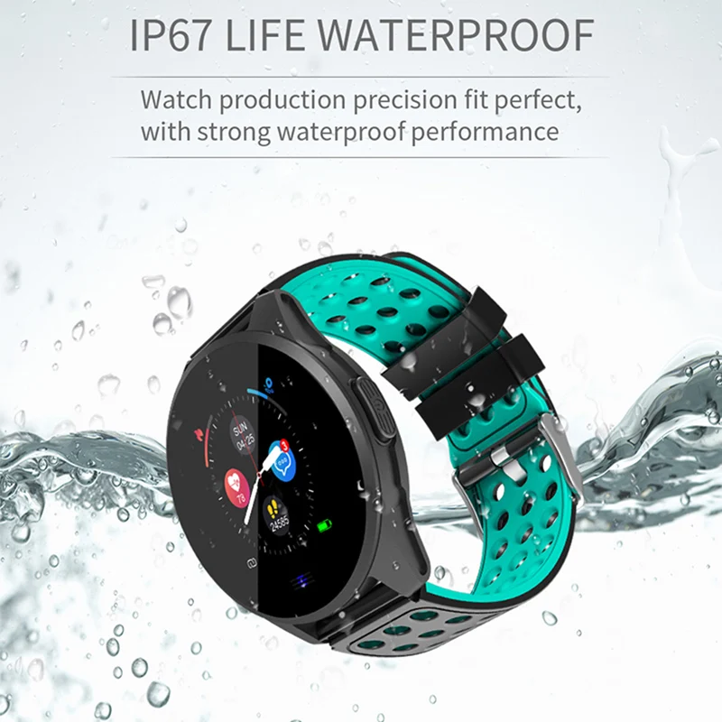 CK20 Smartwatch IP67 водонепроницаемые носимые устройства Bluetooth Шагомер монитор сердечного ритма цветной дисплей Смарт-часы для Android/IOS
