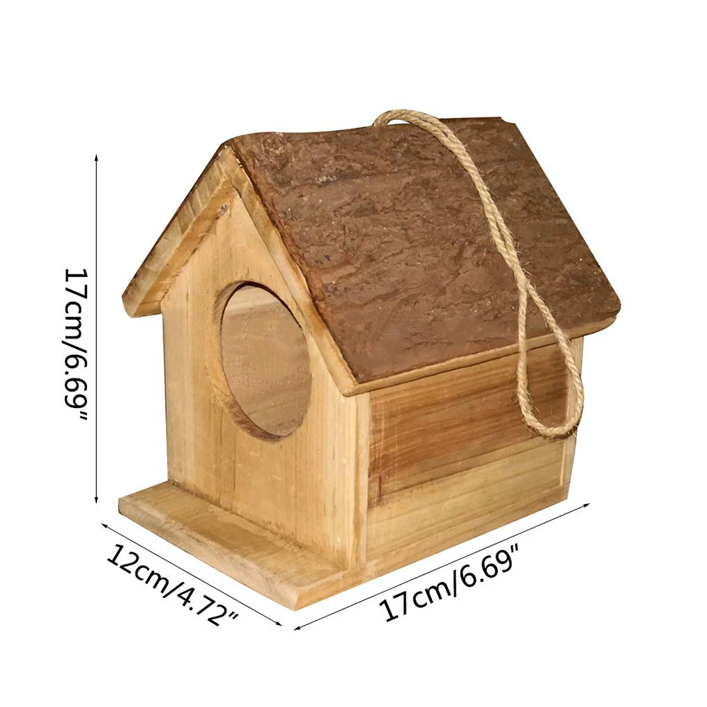 Открытый деревянный креативный птичий домик для питомца попугай гнезда клетки для птиц Висячие скворечники садовые украшения