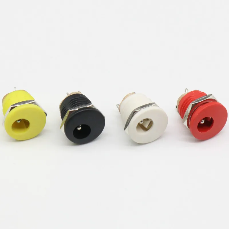 8pcs Red Yellow Black White DC Jack socket 5.5*2.1mm power jack outlet dc panel | Обустройство дома