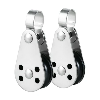

2PCS Stainless Steel Pulley Blocks for Kayak Canoe Boat Anchor Trolley Kit