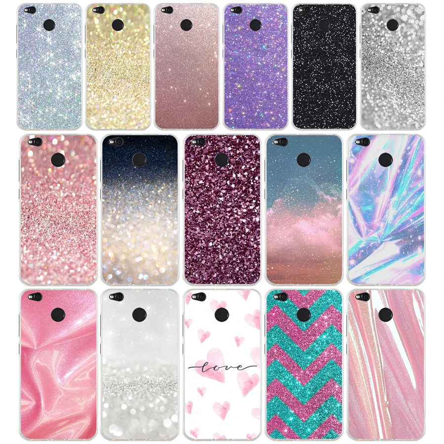 154FG Glitter Bling Powder Soft Silicone Tpu Cover phone Case for xiaomi redmi note 4A 4X 6 Pro 6A photo