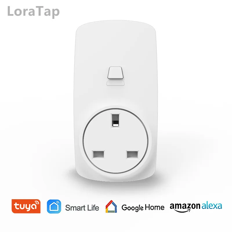 Умная розетка Wi Fi британского типа 16А Голосовое управление с Google Home Alexa Echo App