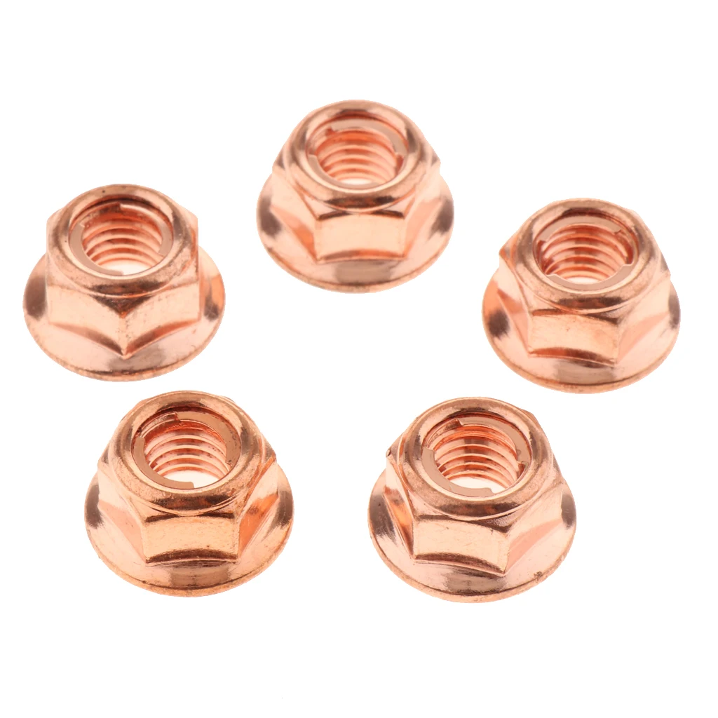 12X M8 COPPER FLASHED EXHAUST MANIFOLD NUT 8MM NUTS HIGH TEMP for BMW