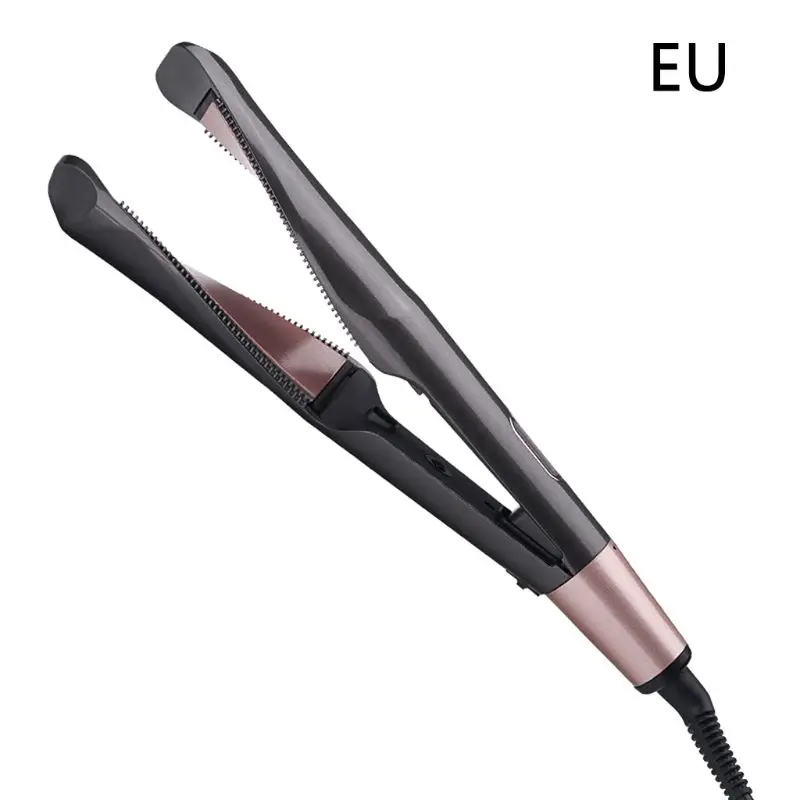 

Pro 2-in-1 Spiral Shape Hair Straightener Flat Iron Rotating Thermostat Hair curler For Styling Tourmaline Ceramic Flat Iron