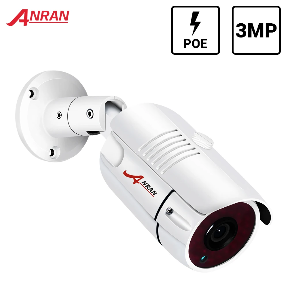ANRAN 1440P IP камера 3MP POE Водонепроницаемая 48В наблюдения наружного видеонаблюдения