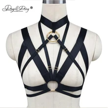 DAVYDAISY/Женская пикантная Клубная одежда для вечеринок, металлическое кольцо, нагрудный ремень, бондаж, ботинки с ремнями, нижнее белье, эротическое сексуальное белье TA523